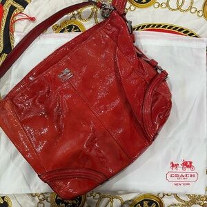 Coach Glossy Red Shoulder Bag